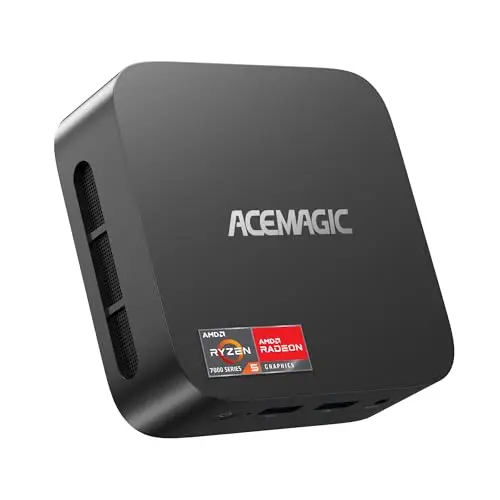 ACEMAGIC Kron K1 Mini PC, Windows 11 Pro, AMD Ryzen 5 7430U (6C/12T, hasta 4,3 GHz), Mini Ordenadores de Sobremesa 32GB RAM LPDDR4X 512GB M.2 SSD, BT 5.2/WiFi 6/para Oficina, Ordenador Pequeño