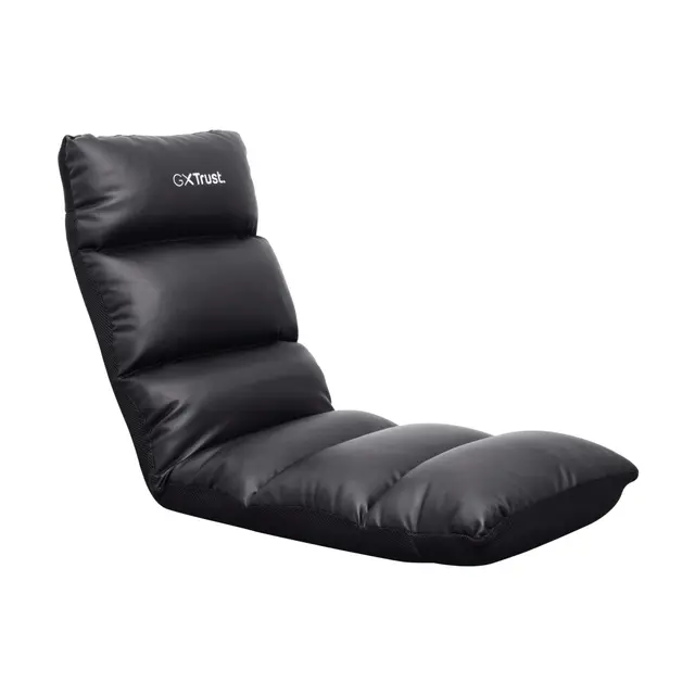 Trust Gaming GXT 718 Rayzee Silla Gaming Plegable, Cojin de Suelo Para Consolas, Respaldo Ajustable, Peso de Hasta 125 kg, Silla Gamer para Niño, Juegos, Lectura, Relax, TV - Negro