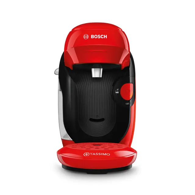 Bosch - Cafetera Tassimo Style Friendly, Hasta 70 bebidas, OneTouch, INTELLIBREW™, Rojo, TAS113E