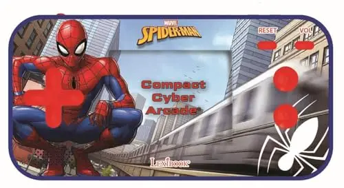 Lexibook Marvel Spider-Man Compact Cyber Arcade Consola de Juegos portátil, 150 Juegos, LCD, con Pilas, Azul, JL2367SPLXB