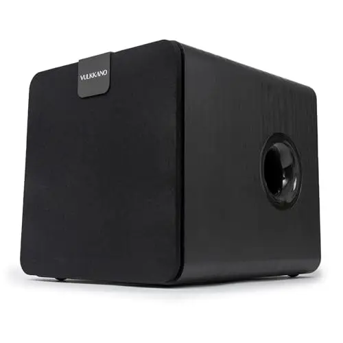 VULKKANO SUB8 Subwoofer Activo 8 Pulgadas, Amplificado con 80W RMS, Frecuencia de 40 Hz - 250 Hz, Crossover Ajustable, Home HiFi Audio & Cinema.