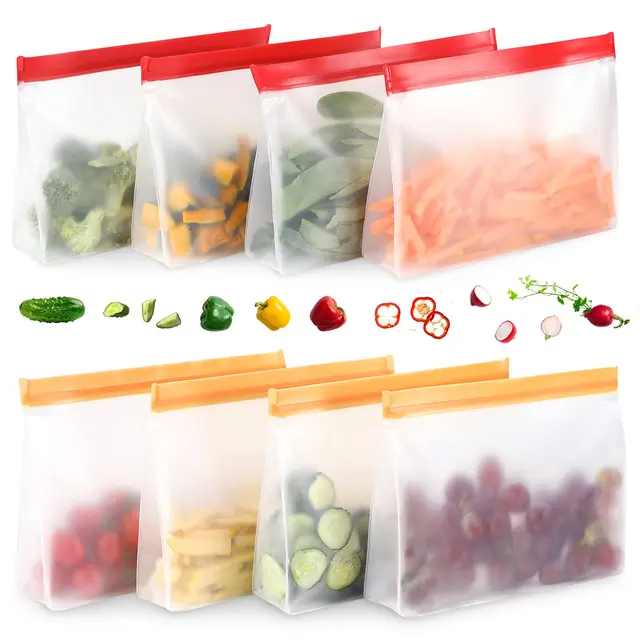 AN HUI MING LDD-4-4 Bolsas Reutilizables para Congelador PEVA Pack 8