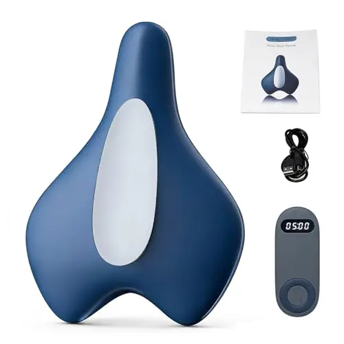 Entrenador de Suelo pélvico eléctrico para Hombres y Mujeres, con EMS, Almohadilla de Aire, vibración, Calor, 5 Niveles de Intensidad, portátil para el Control de la vejiga, fortalecimiento Muscular