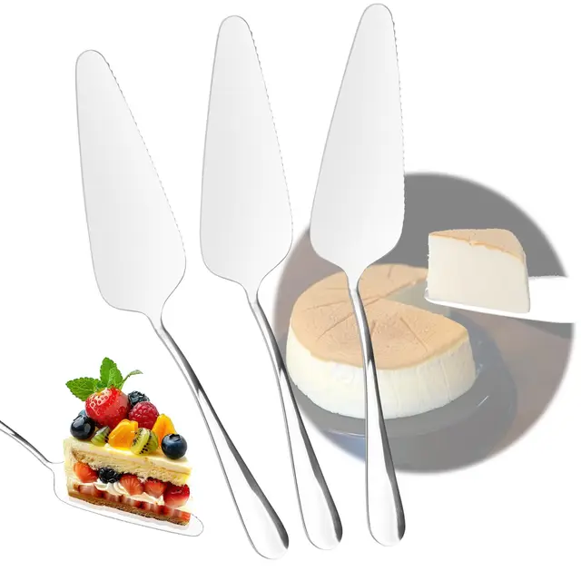 rairsky silver cake server set 3 pala