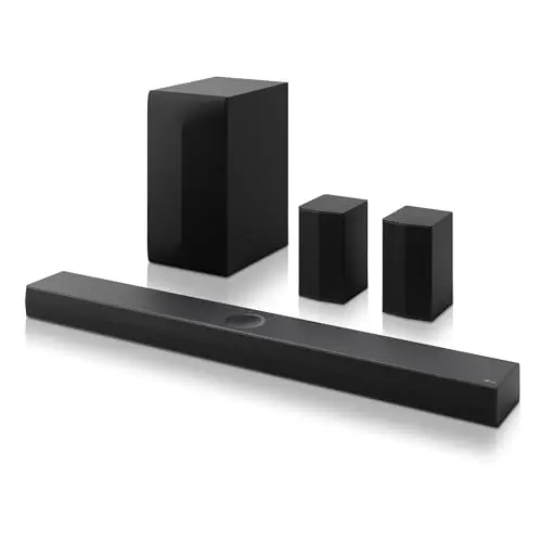 LG S70TR - Barra de Sonido Inteligente, 500W Potencia y 5.1.1 Canales, Altavoces Dobles Traseros Inalámbricos, Sonido Envolvente Dolby Atmos y DTS:X, Hi-Res 24bits/96kHz