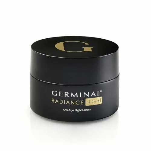 GERMINAL Radiance Night - Crema Antiarrugas Mujer A Partir de 40 Años, Crema de Noche para Todo Tipo de Pieles Aportando Firmeza y Luminosidad con Efecto Botox Like y Unifica el Tono, 50ml