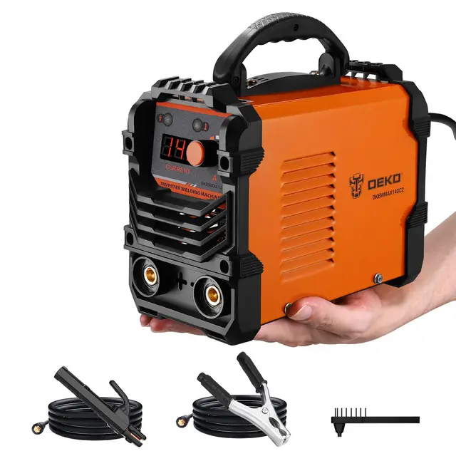 DEKO 140A 220V MMA ARC Soldador Inverter para Reparaciones en el Hogar,Maquina de Soldar de Metal, Bricolaje, Reparación de Bicicletas, Soldador Portátil para Soldadores