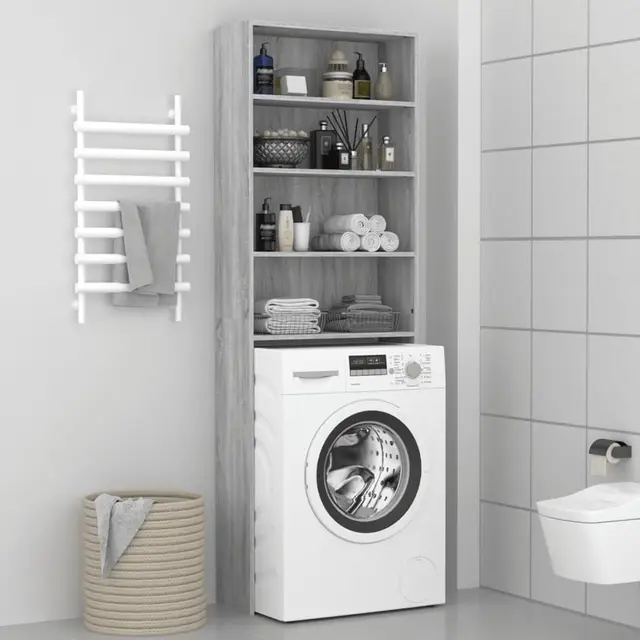 sufrk mueble lavadora gris sonoma 190 cm