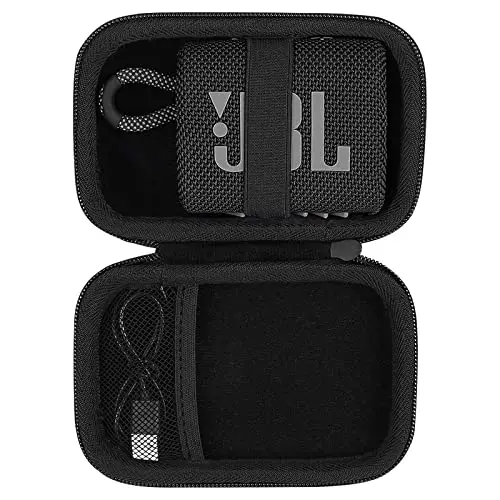 co2CREA Duro Viajar Caja Estuche Funda para JBL GO 5 / JBL GO 4 / JBL GO 3 / Go 3 Eco Altavoz inalámbrico portátil con Bluetooth（Funda Solo） Case Only (Caja Negro)