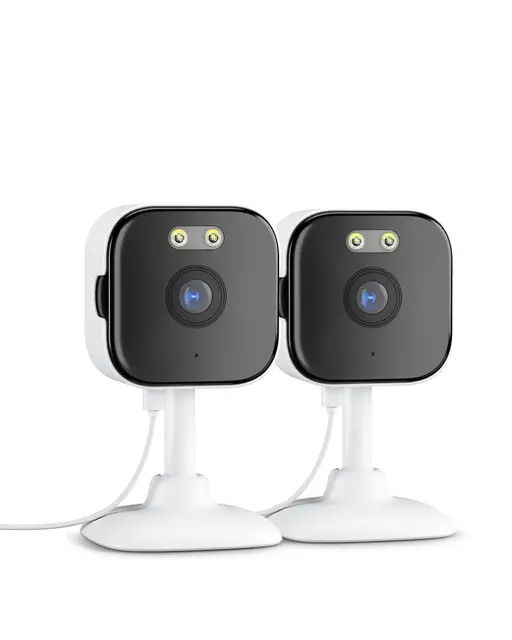 ANBIUX 2K Camara Vigilancia WiFi Interior,Camaras Vigilancia Domicilio WiFi,2.4G,Mini Camara,Visión Nocturna Color,Audio Bidireccional,Detección Humana,Alarma,USB,IP66