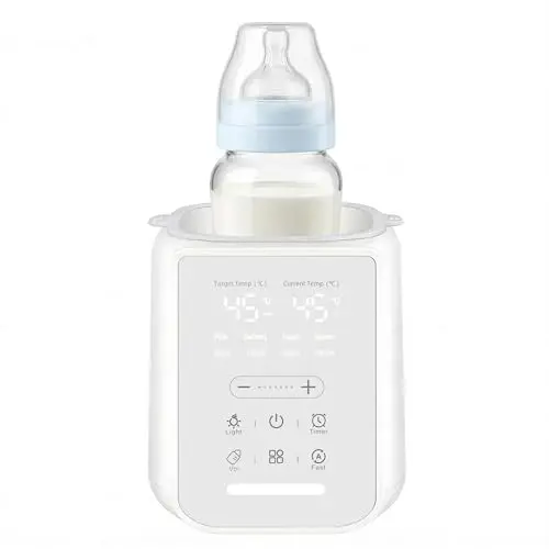 Calentador de Biberones 8 en 1 Inteligente de Temperatura, para Leche Materna/Fórmula, Combina Calentamiento, Esterilización, Protección contra Sobrecalentamiento y Función de Mantenimiento de Calor