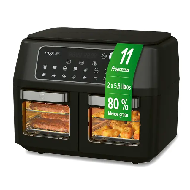 maxxmee freidora de aire doble 11l