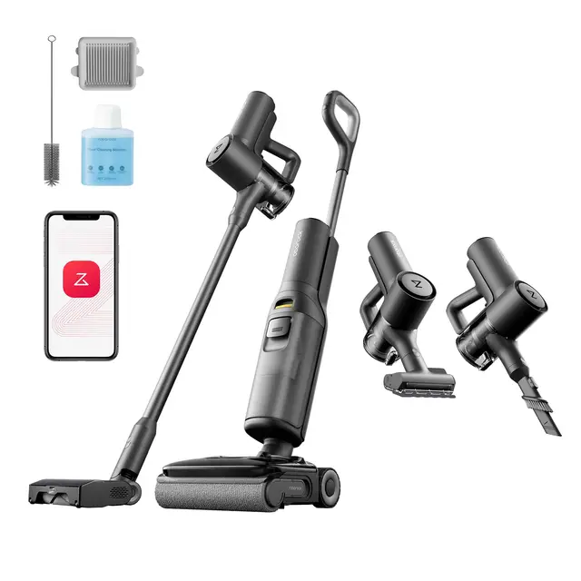 roborock F25 Ace Combo Aspiradora-Fregona en Seco y Húmedo, 5 en 1, Sin Cable, 20.000 Pa, Autolimpieza a 90 °C y Secado Rápido, Ruedas Asistidas, 60 min de Autonomía, WiFi, Diseño Plano de 180°