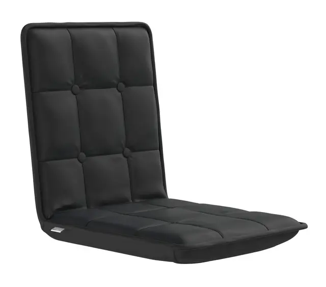 bonVIVO Sillón Reclinable de Suelo con 5 Posiciones – Silla Plegable para Meditación, Yoga, Lectura y Gaming – Ligera, Portátil y Ergonómica con Espuma Acolchada y Respaldo Ajustable – Negro