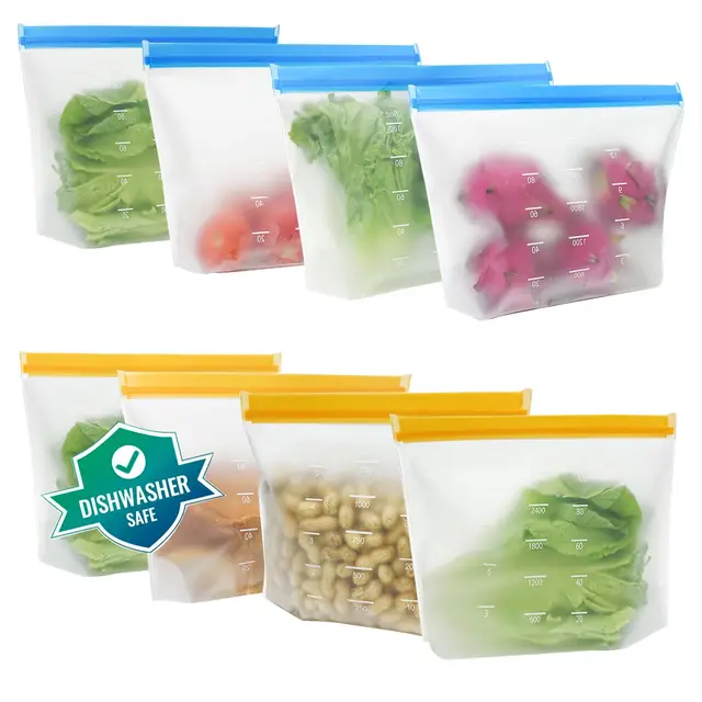 Bingolar SPD-8L Bolsas de Silicona Reutilizables Pack 8
