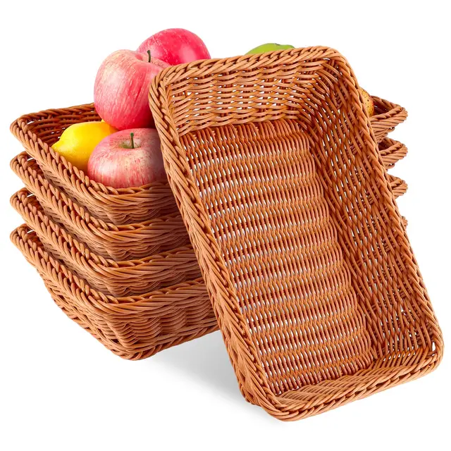 dajave cesta pan mimbre x5 rectangular