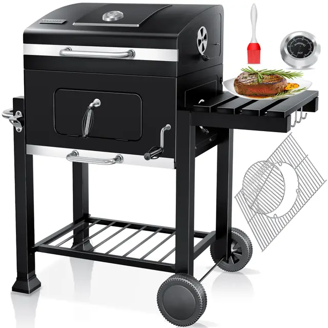 kesser parilla carbón carrito smoker
