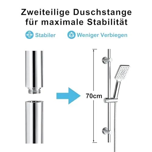 görbach barra de ducha 70cm acero