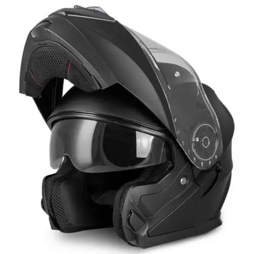 VINZ Busan Casco Modular con Visera Solar | Casco Moto & Scooter & Ciclomotor | ECE 22.06 Homologado | En Tamaño XS - XXL | para Hombre y Mujer