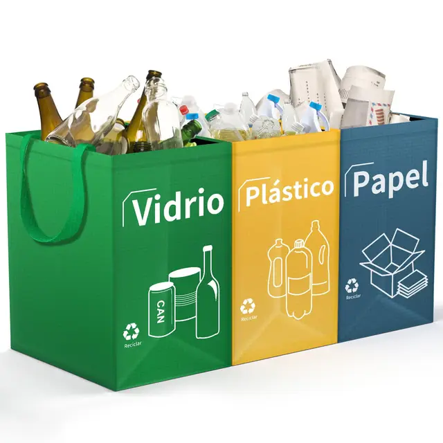 opret set 3 cubos reciclaje 40l con asas