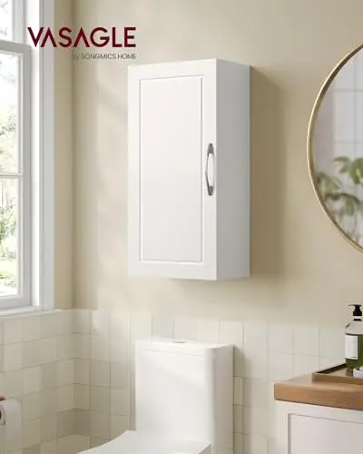 vasagle bbk322wb01 mueble pared baño