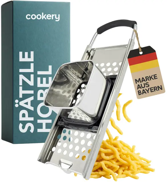 Cookery - Cortadora Spaetzle de Acero Inoxidable para la elaboración de Fideos alemanes (spaetzle). Simplemente Haga Usted Mismo un spaetzle Tradicional alemán/tirolés