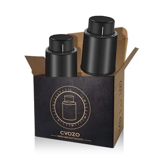 cvozo 2 tapones vacío vino con marcador