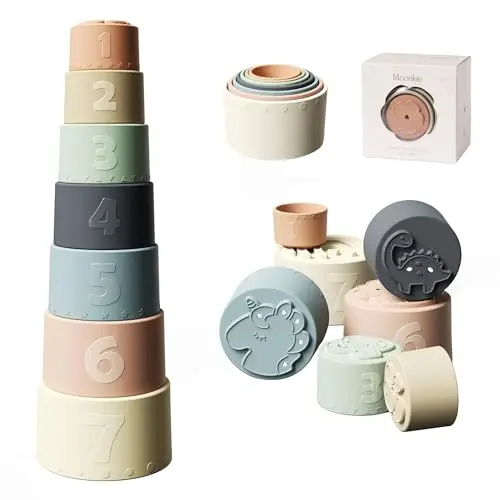 moonkie cubos apilables bebé silicona