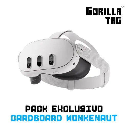 Meta Quest 3 512 GB | Gafas de realidad virtual sin cables — Pack Cardboard Monkenaut — Exclusivo de Amazon