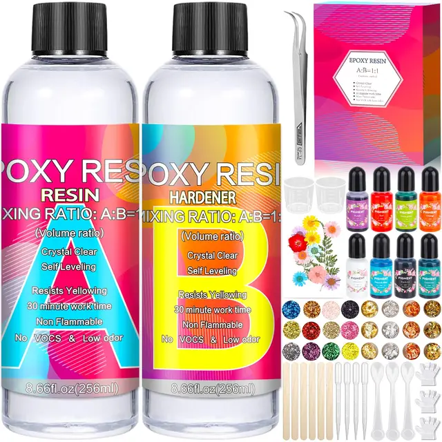 vipnaji kit resina epoxi 510ml glitter