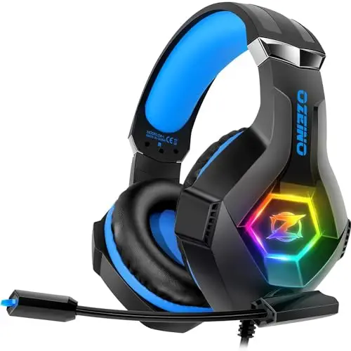 Ozeino ZW1 Auriculares Gaming con Micrófono RGB