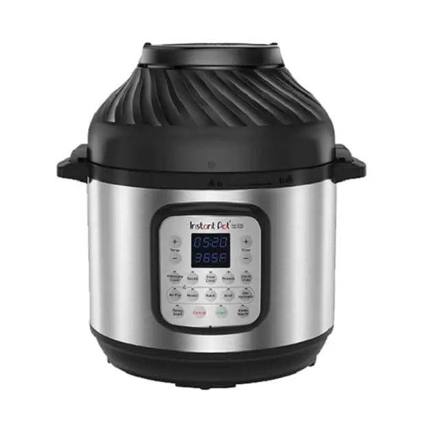 Instant Pot Duo Crisp + Air 11 en 1 Olla a Presión Multiusos y Freidora de Aire con Función de Vaporera, Deshidratadora, Parrilla y Cocción Lenta, 5.7 l, Color Plata, Acero inoxidable
