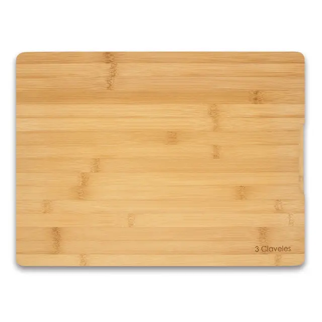 3 claveles tabla de cortar bambú 40x30