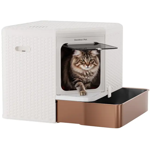 gardner pet arenero gato cerrado acero