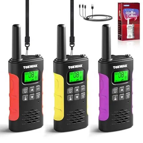 tokwak 3 unidades walkie-talkie pmr446