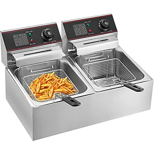 vevor freidora eléctrica 12l 5000w doble