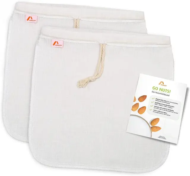 amazy nussmilchbeutel l 2er set
