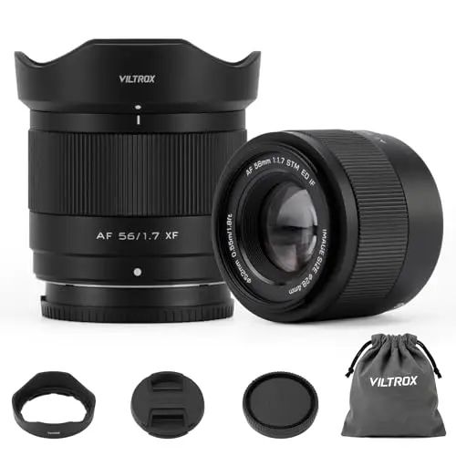 VILTROX 56mm F1.7 Air XF Mount Objetivo fotográfico para Fujifilm X Camera Lenses Gran Apertura y Enfoque Automático Sensores APS-C para Fuji X-E5 X-H1 X-Pro3 X-S10 X-T50 X-T200 X-S20 X-H2S X-M5