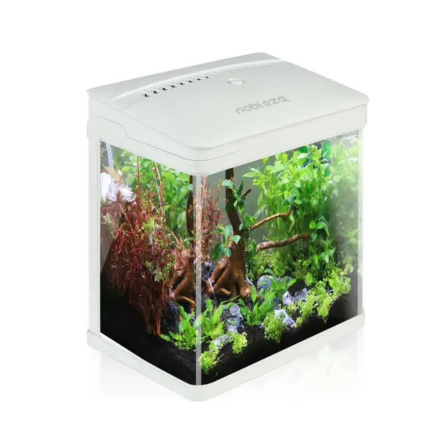 nobleza acuario cristal cubierta led 7l