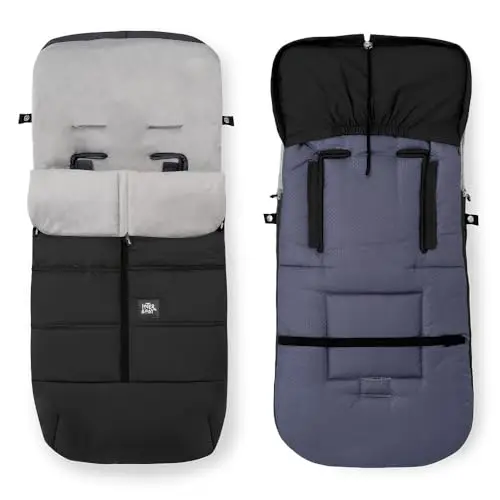 Saco Silla Paseo Universal Interbaby | Saco Bebe Invierno Suave, Cálido, Afelpado | Saco Carro Bebe Invierno Desmontable, Doble Apertura, Lavado Fácil, Materiales Antialérgicos