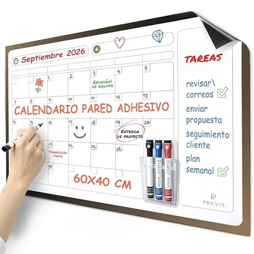 previs pizarra calendario adhesivo a2