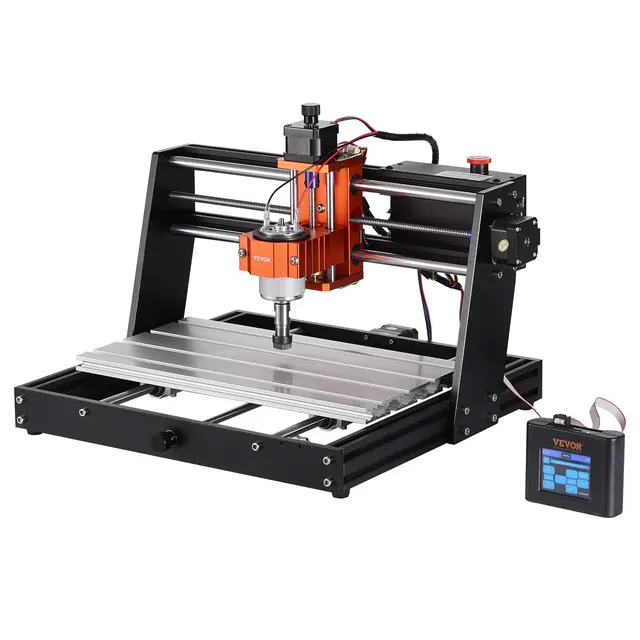 VEVOR 120 W Máquina de Grabado CNC, Kit de Fresadora para Tallado y Grabado de Madera con Control GRBL de 3 ejes, Área de Trabajo de 300 x 200 x 72 mm para Madera, Acrílico, MDF, PVC, Espuma Plástico