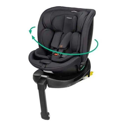 Bebeconfort RevolveFix Plus 360 i-Size, Silla Coche 360, 0-12 Años, 40-150 cm, Silla Coche ISOFIX, Instalación Pata Apoyo, Giro 360, 8 Posiciones Reclinación, 12 Posiciones Reposacabezas, Full Black