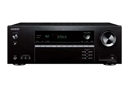 Onkyo Receptor AV TX-NR5100 de 7.2 canales, 150 vatios por canal, HDMI 2.1 con 8K, funciona con certificación Sonos, Dolby Atmos y más