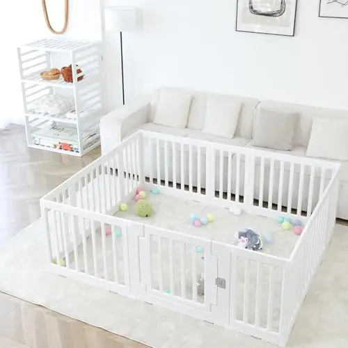 Gupamiga Parque Infantil Bebe 150 x 180 cm, Corralito para Niños y Niñas, Parque de Juegos para Bebe PLP-WL071-12