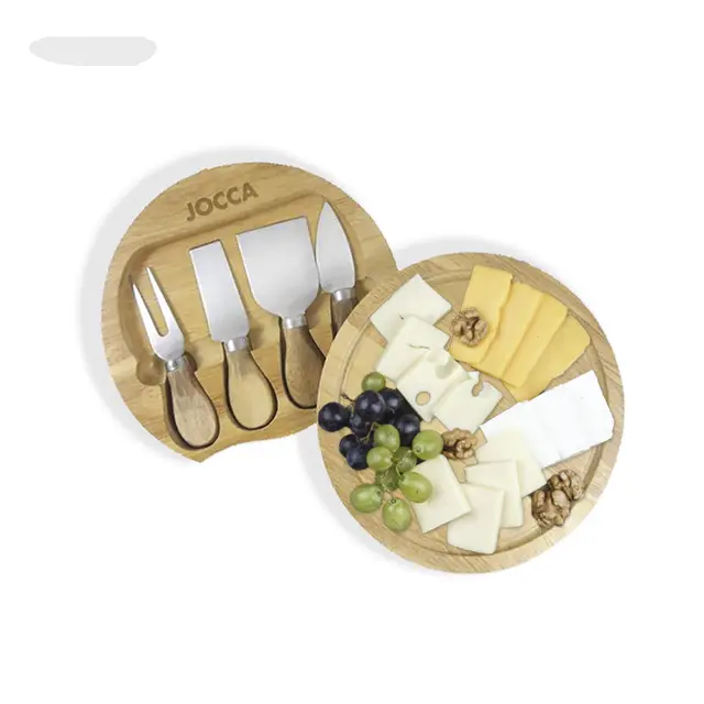 jocca set tabla queso 4 cuchillos acero