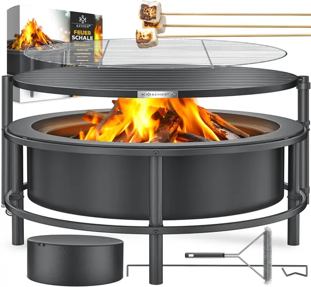 kesser brasero parrilla 65cm acero frío