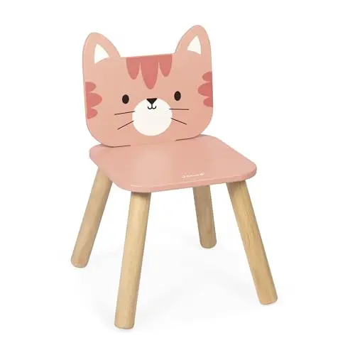 janod j09659 silla infantil madera gato