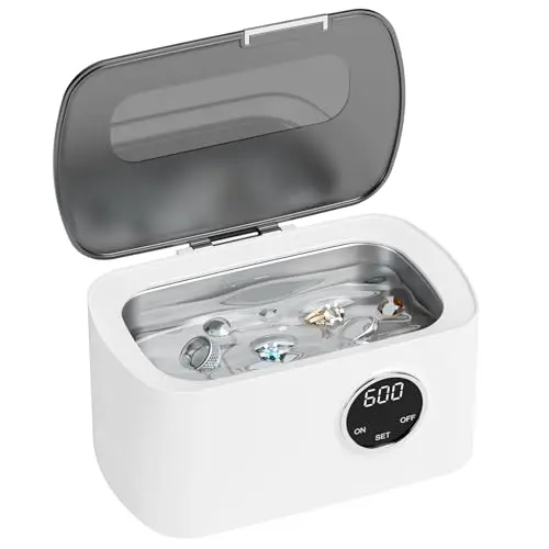 Limpiador Ultrasonidos Limpiador Ultrasónico Profesional 600ML Limpiador Ultrasonidos Dental Ultrasonidos Limpieza para Joyas, Gafas, Relojes, Dentaduras