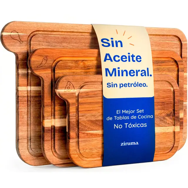 ziruma trionh set 3 tablas acacia